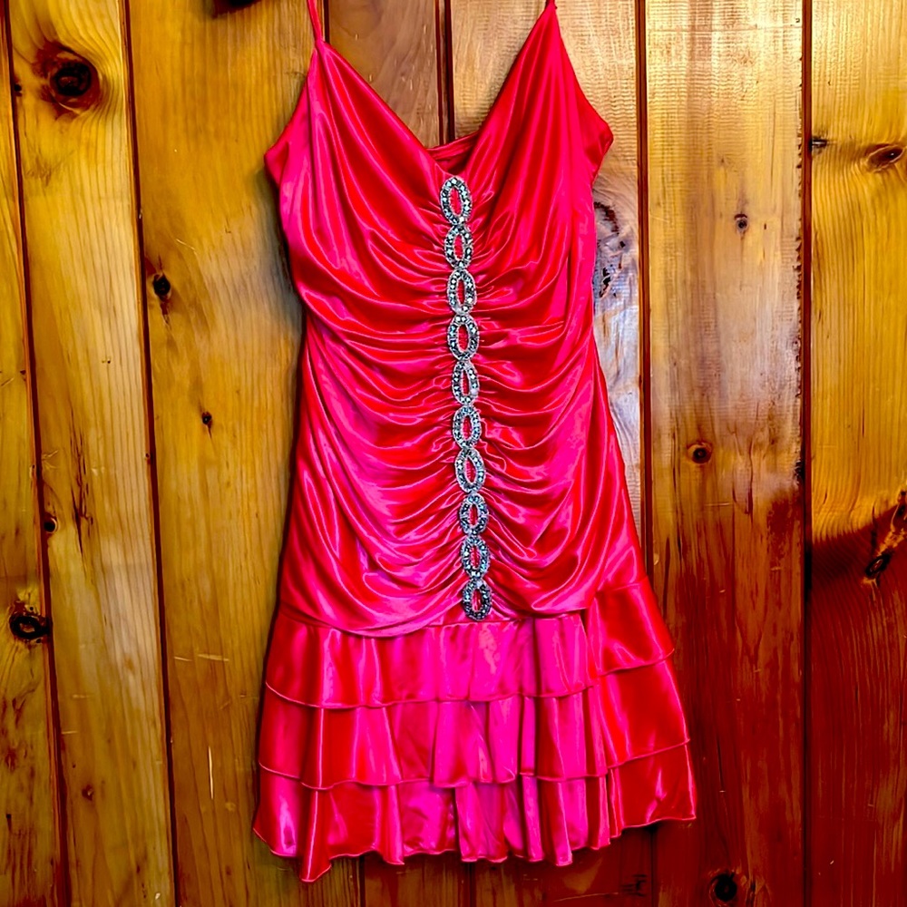 Fuschia holiday dress size 10-12